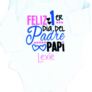 Body Personalizado con nombre "Feliz primer dia del padre"