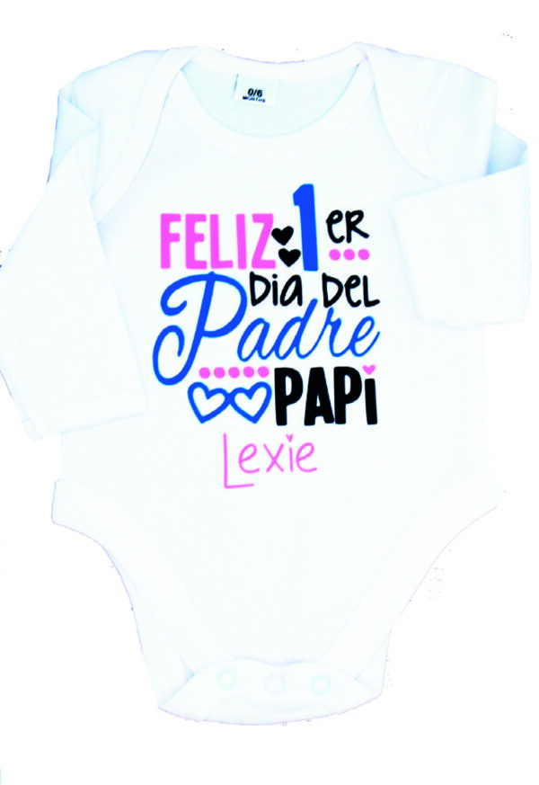 Body Personalizado con nombre "Feliz primer dia del padre"