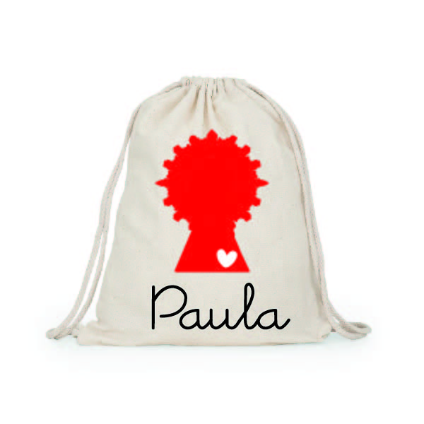 Mochila de cordones personalizada para fiestas del Pilar